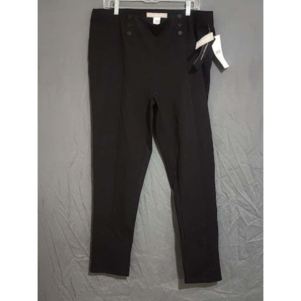 Chloe & Jasmine Comfort Waist Black Trousers Pants Workwear Size XL